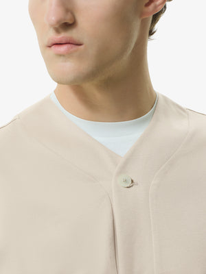 Supima Baseball Shirt S/S | Beige