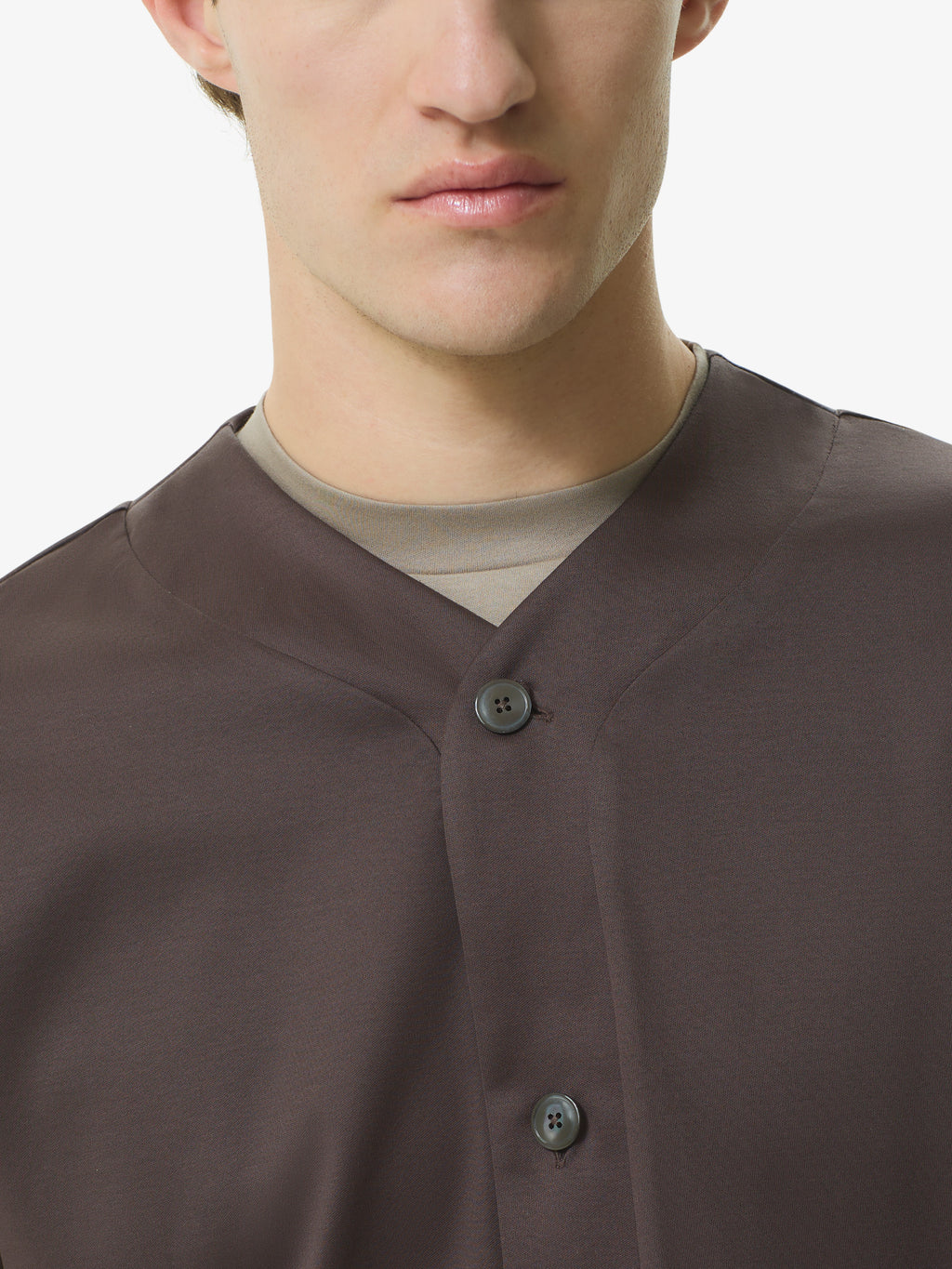 Supima Baseball Shirt S/S | Ebony Brown