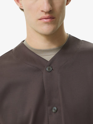 Supima Baseball Shirt S/S | Ebony Brown