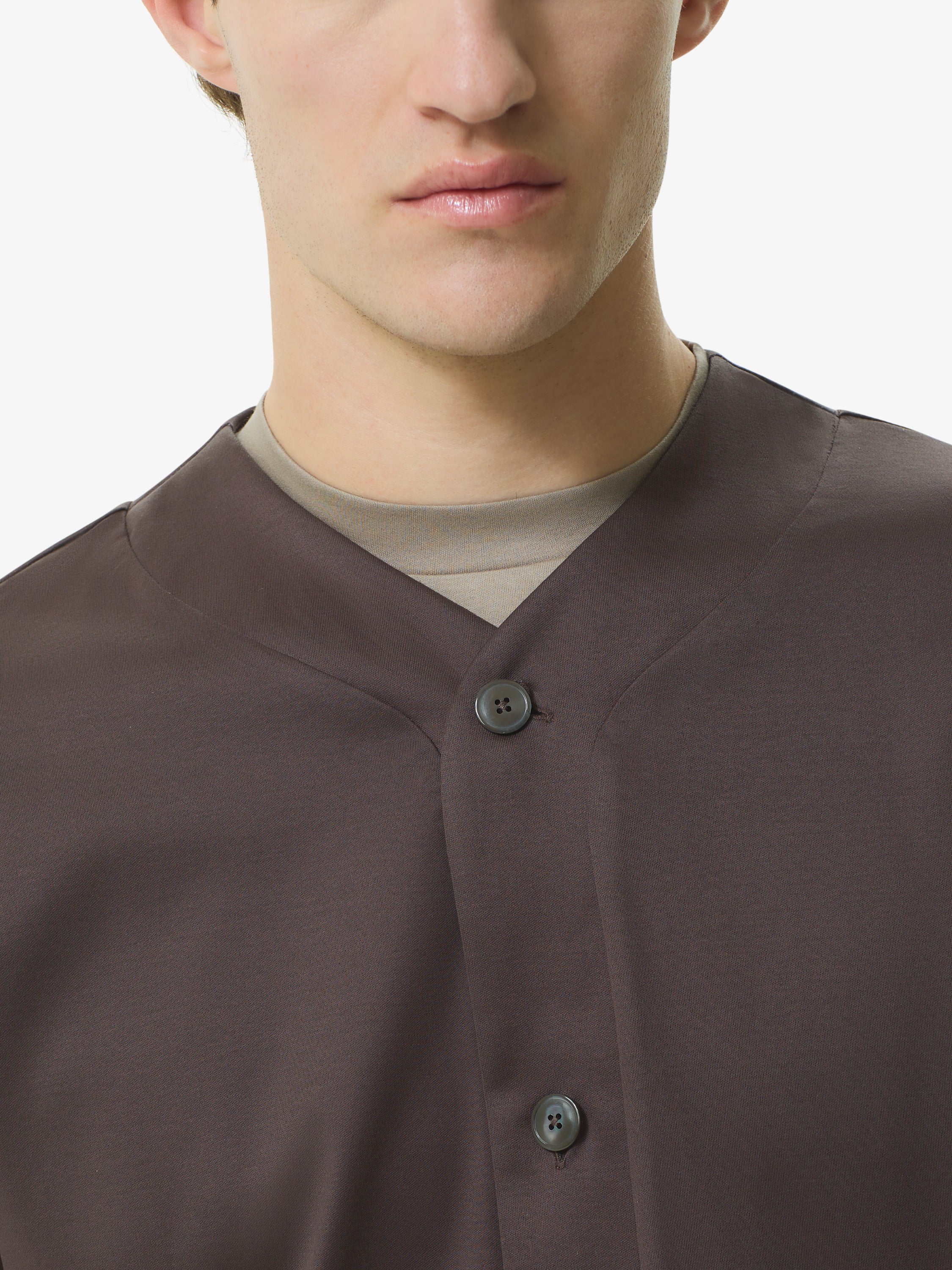Supima Baseball Shirt S/S | Ebony Brown