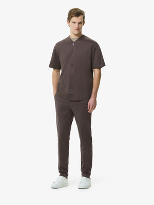 Supima Baseball Shirt S/S | Ebony Brown