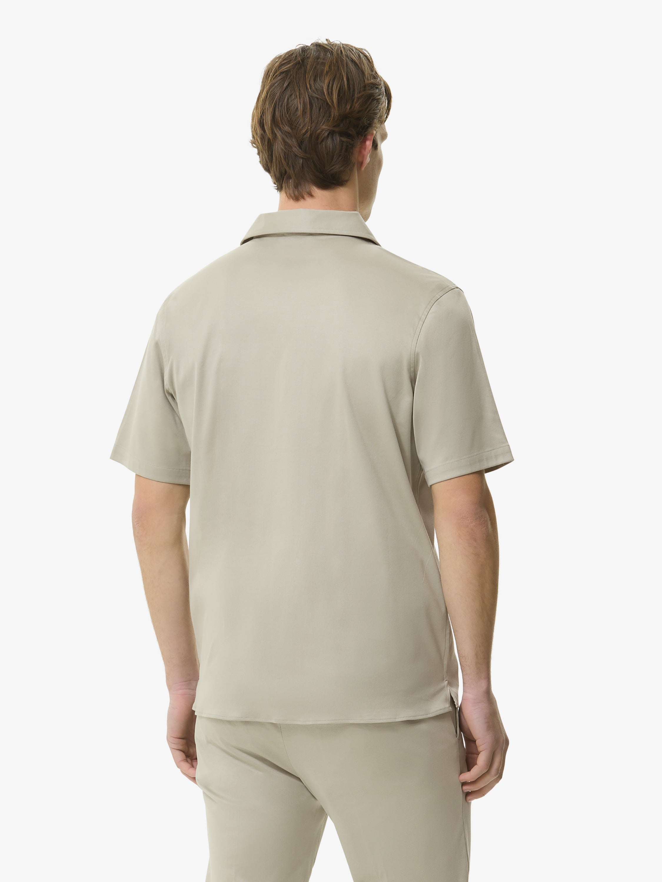 Supima Bowling Shirt S/S | Stone – VALENZA online store