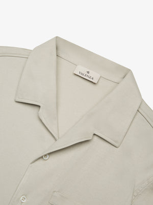 Supima Bowling Shirt S/S | Stone