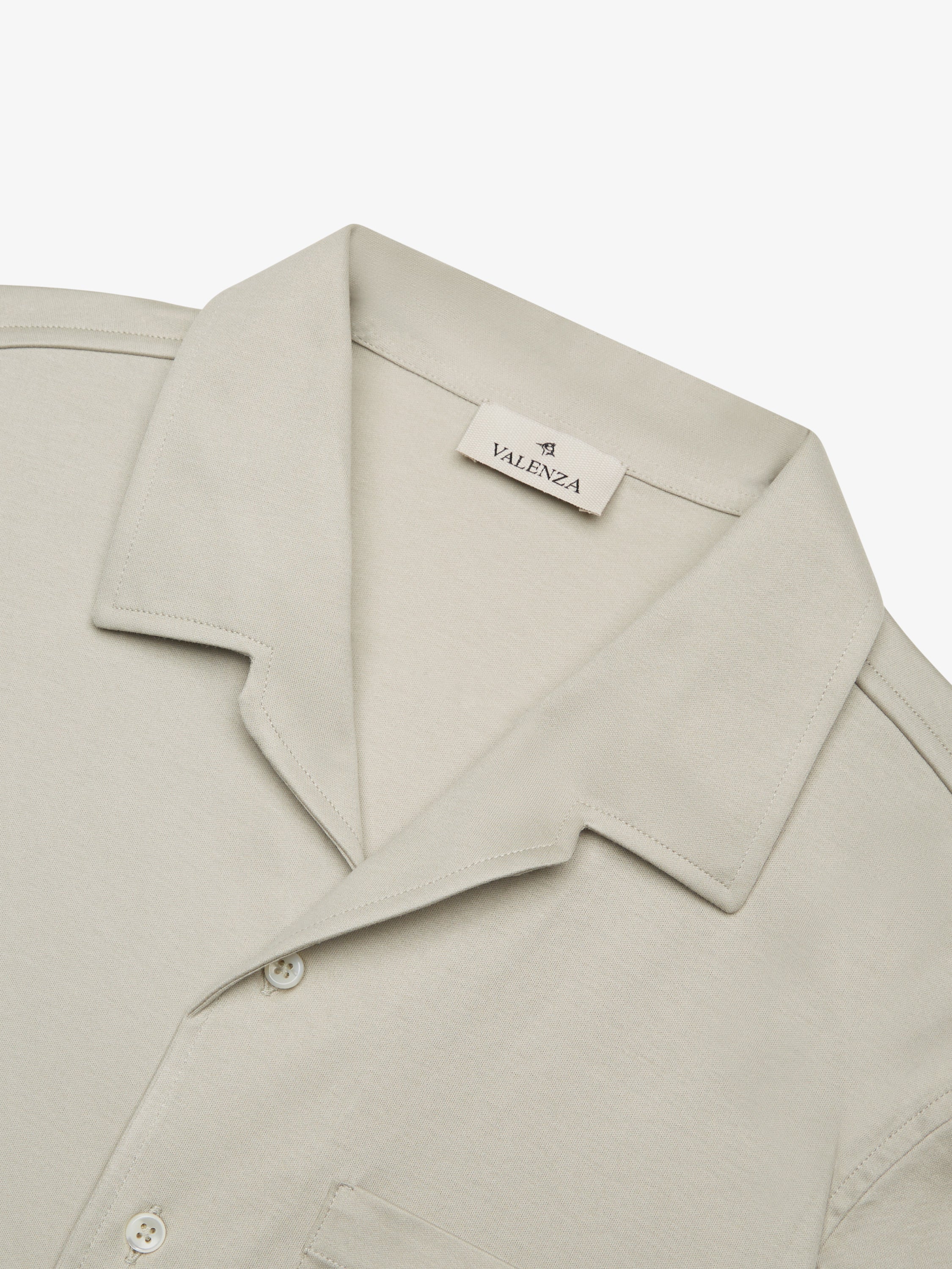 Supima Bowling Shirt S/S | Stone