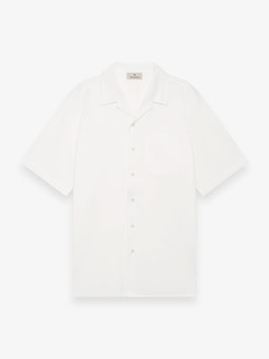 Supima Bowling Shirt S/S | Off White