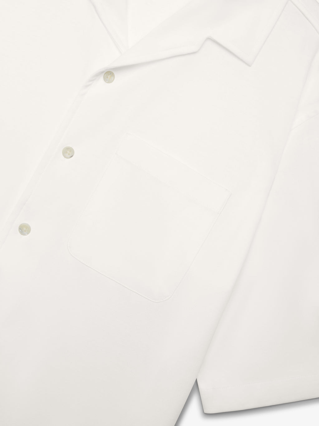 Supima Bowling Shirt S/S | Off White