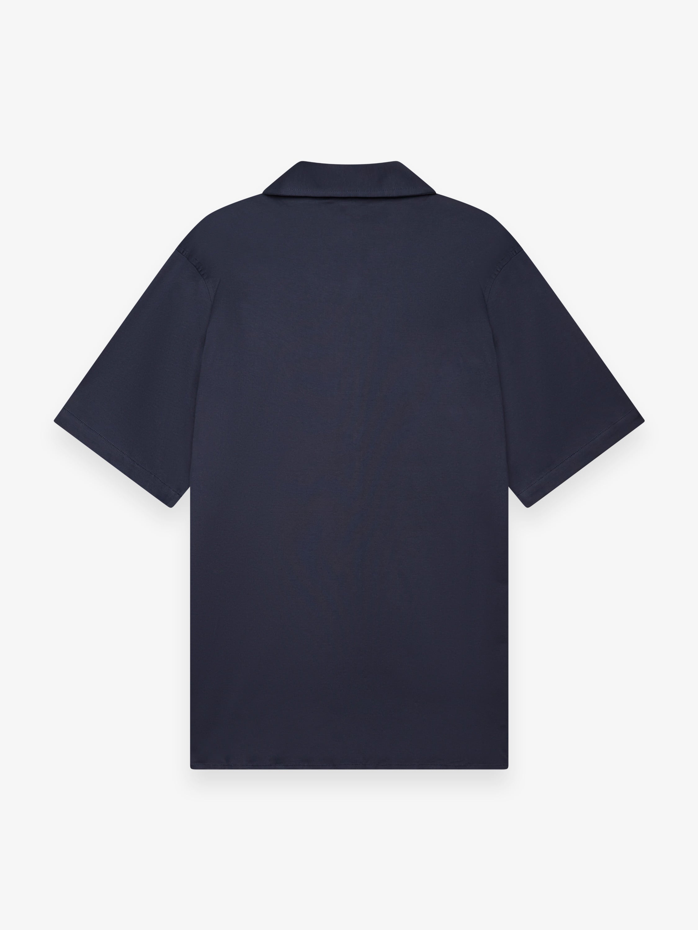 Supima Bowling Shirt S/S | Navy – VALENZA online store