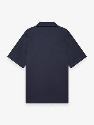 Supima Bowling Shirt S/S | Navy