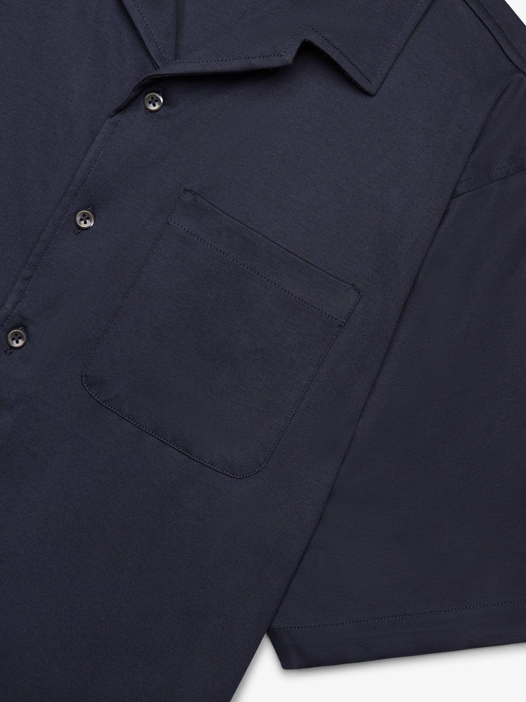 Supima Bowling Shirt S/S | Navy