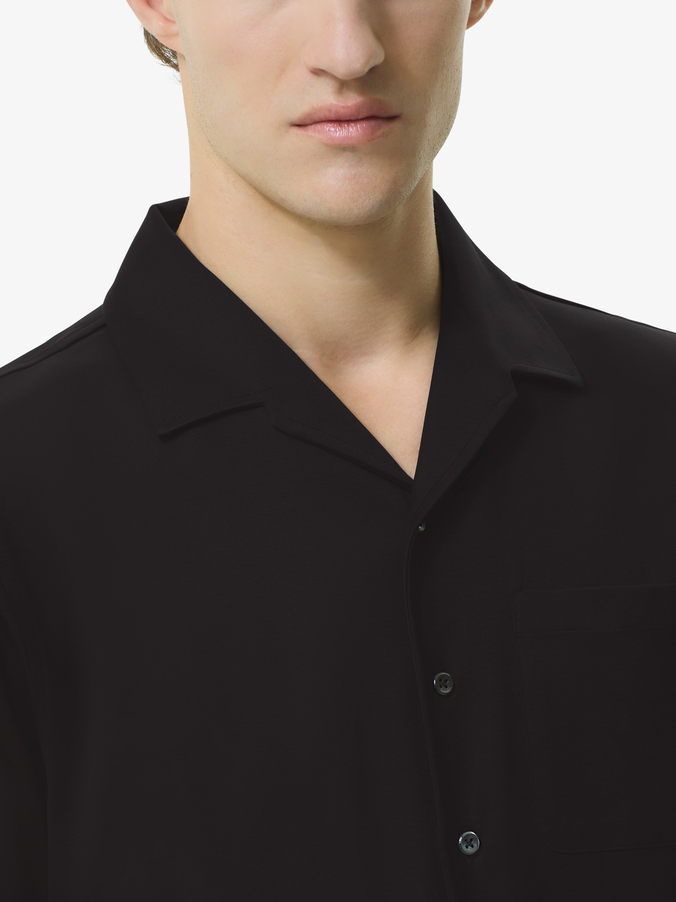 Supima Bowling Shirt S/S | Black – VALENZA online store