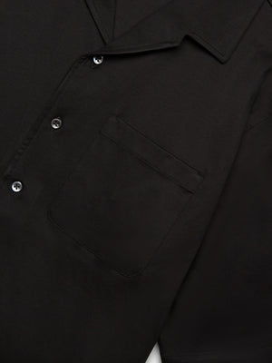 Supima Bowling Shirt S/S | Black