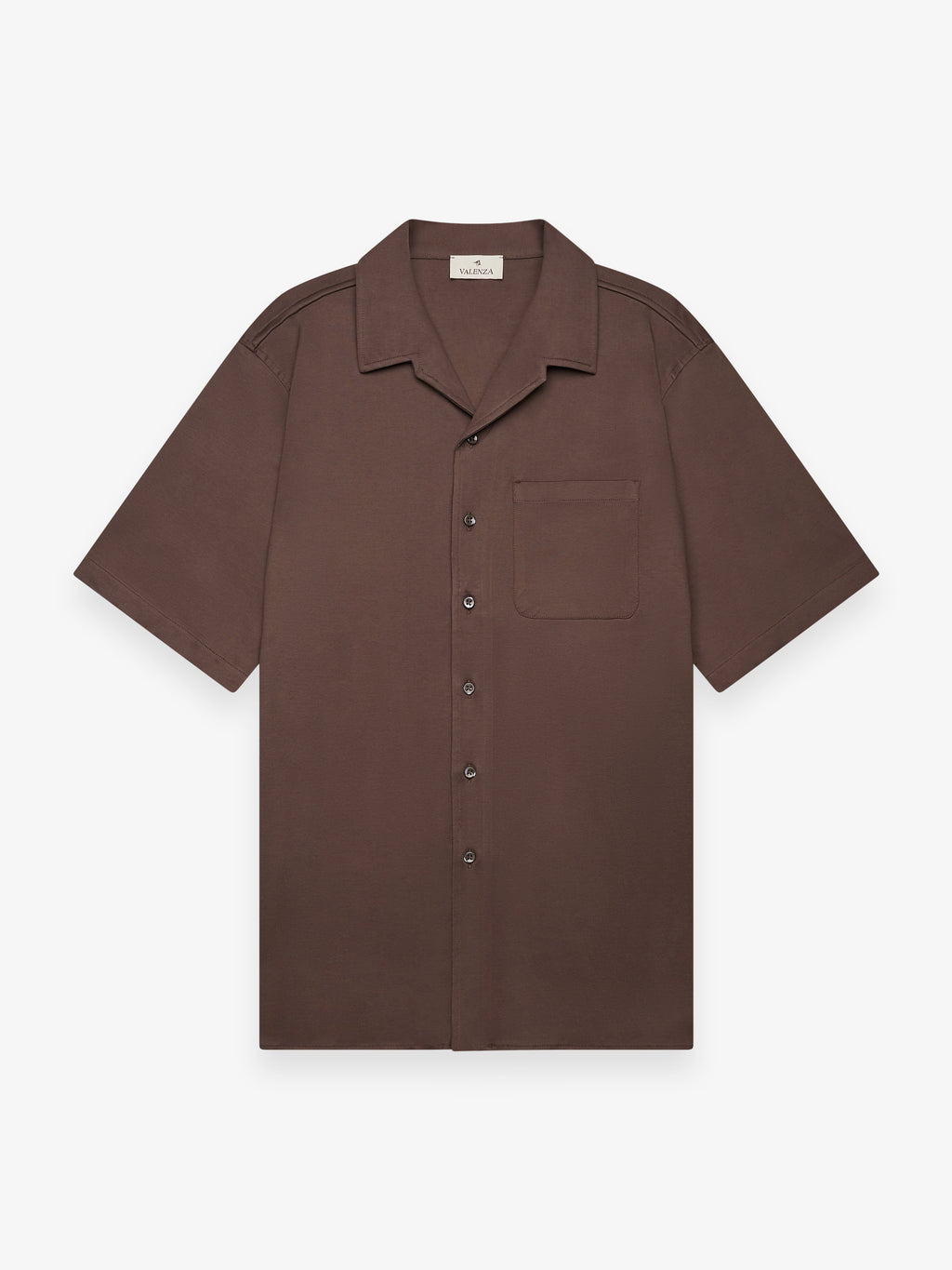 Supima Bowling Shirt S/S | Ebony Brown