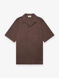Supima Bowling Shirt S/S | Ebony Brown