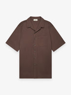 Supima Bowling Shirt S/S | Ebony Brown