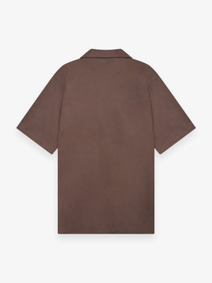 Supima Bowling Shirt S/S | Ebony Brown