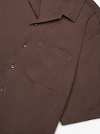 Supima Bowling Shirt S/S | Ebony Brown