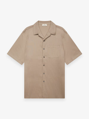 Supima Bowling Shirt S/S | Lead Grey