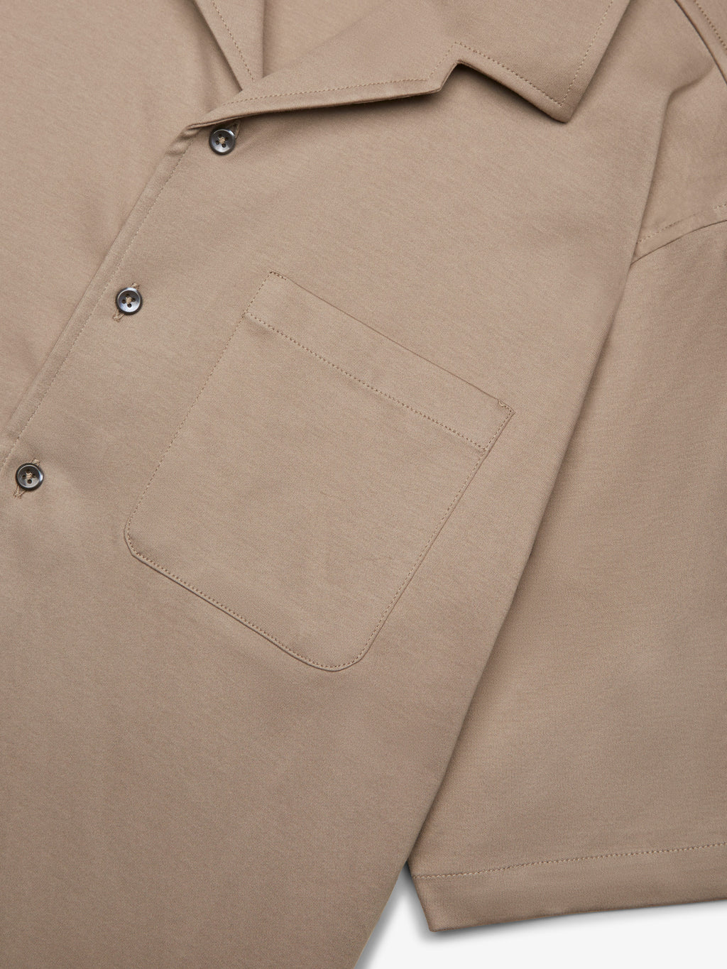 Supima Bowling Shirt S/S | Lead Grey