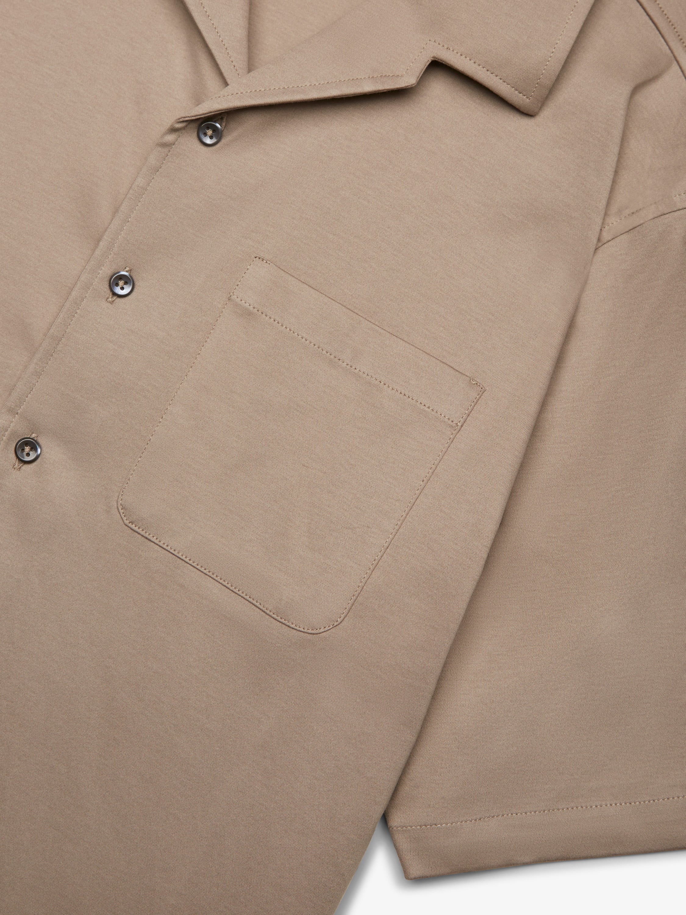 Supima Bowling Shirt S/S | Lead Grey