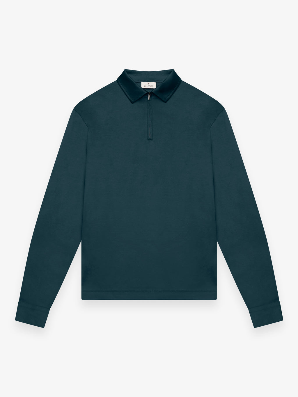 Supima Polo Zip Collar L/S | Firefly