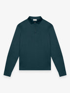 Supima Polo Zip Collar L/S | Firefly