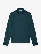Supima Polo Zip Collar L/S | Firefly