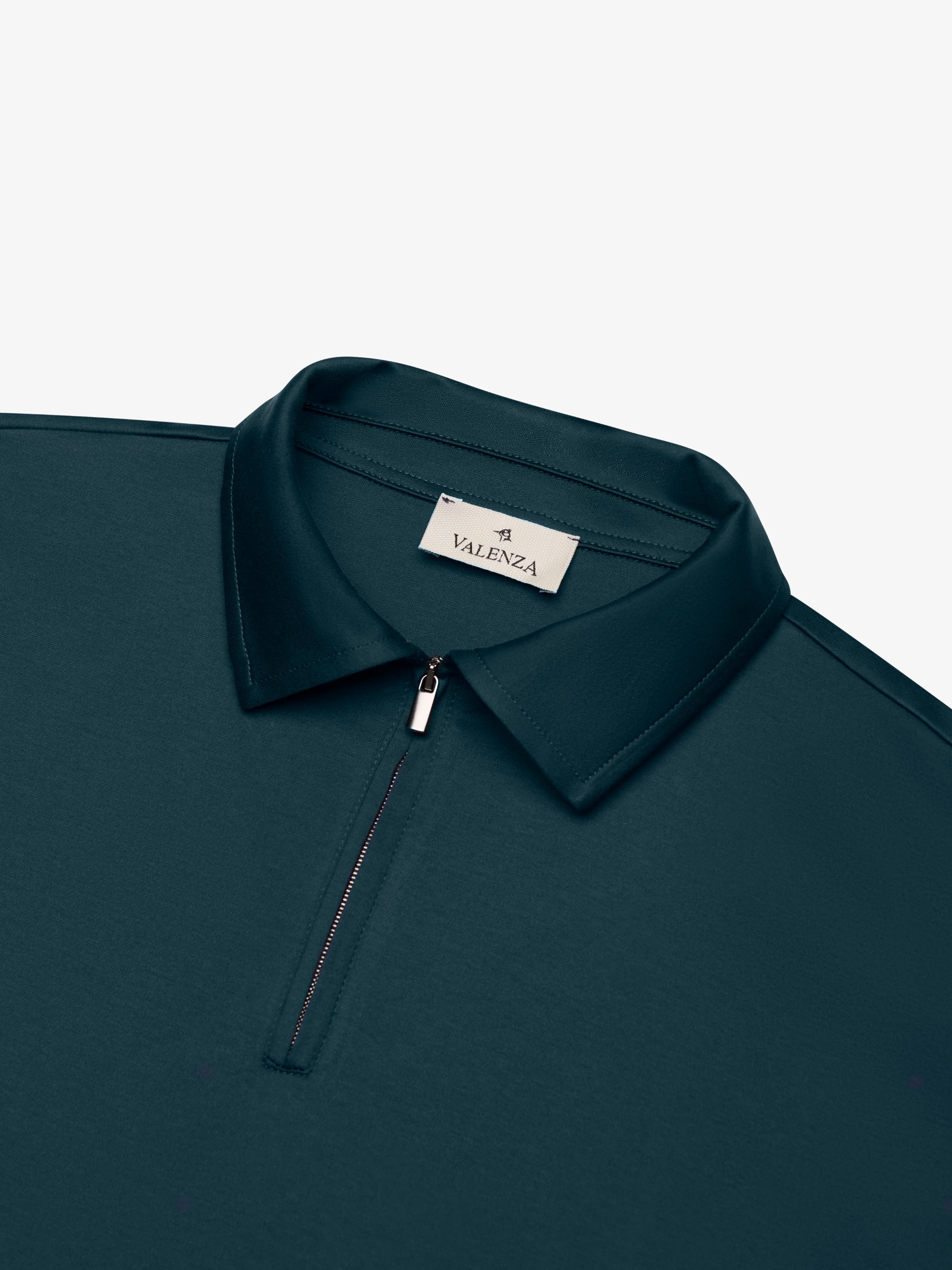 Supima Polo Zip Collar L/S | Firefly
