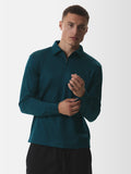 Supima Polo Zip Collar L/S | Firefly