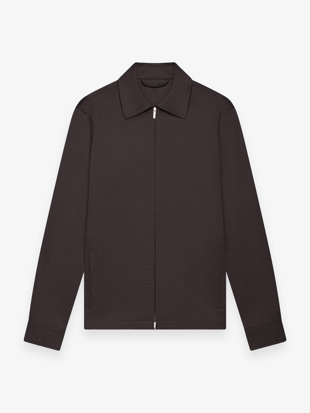 Supima Zip Overshirt | Asphalt