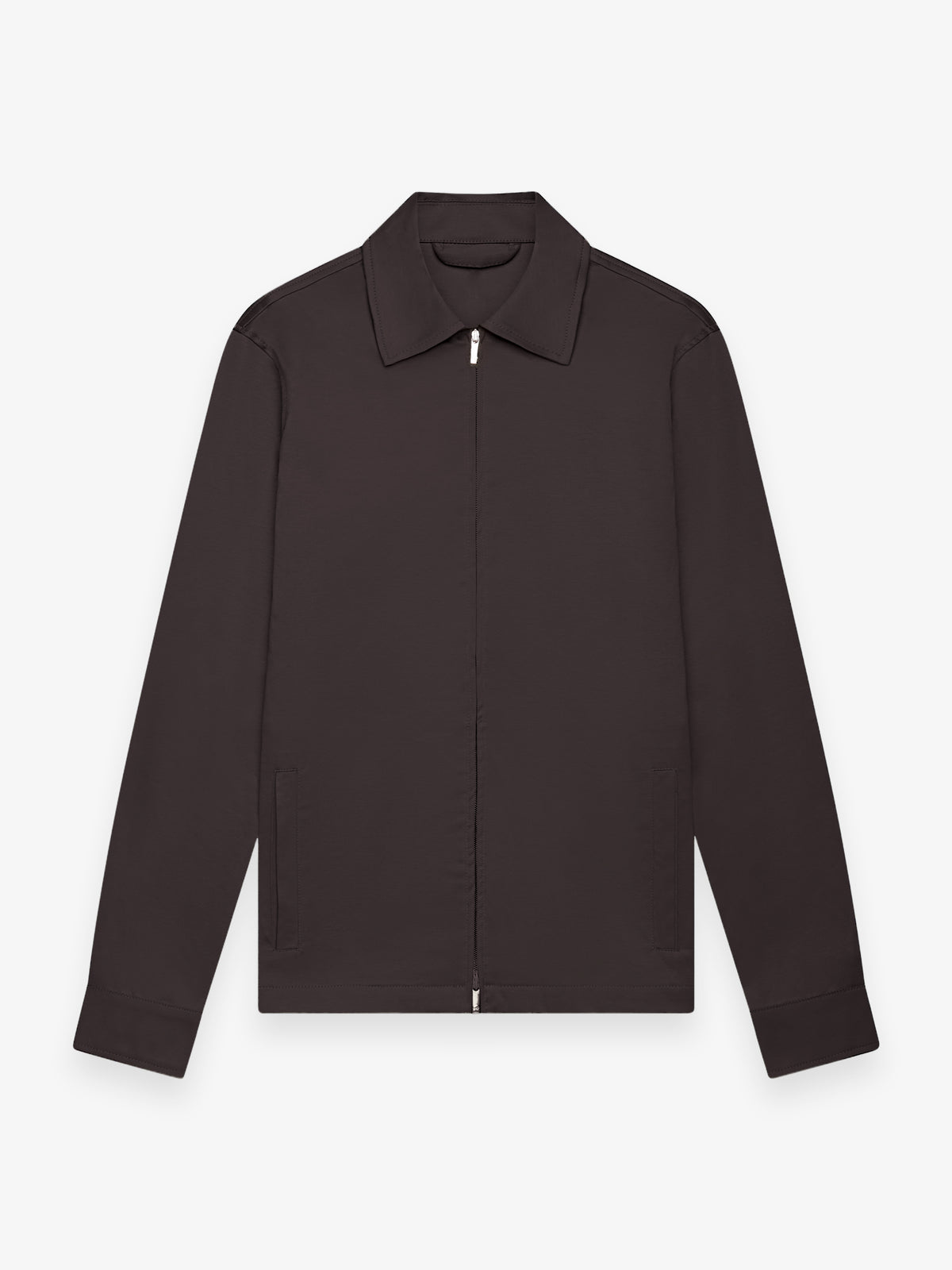 Supima Zip Overshirt | Asphalt