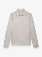 Supima Zip Overshirt | Pearl Grey