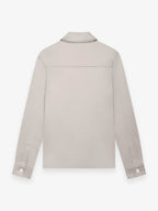 Supima Zip Overshirt | Pearl Grey