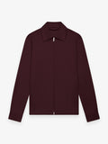 Supima Zip Overshirt | Burgundy Red