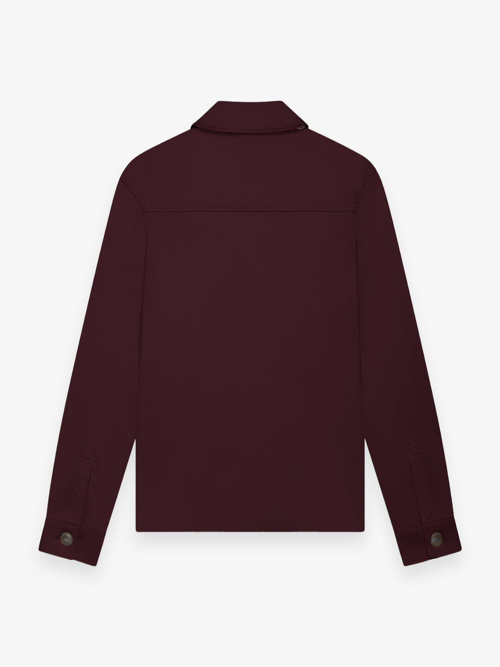 Supima Zip Overshirt | Burgundy Red