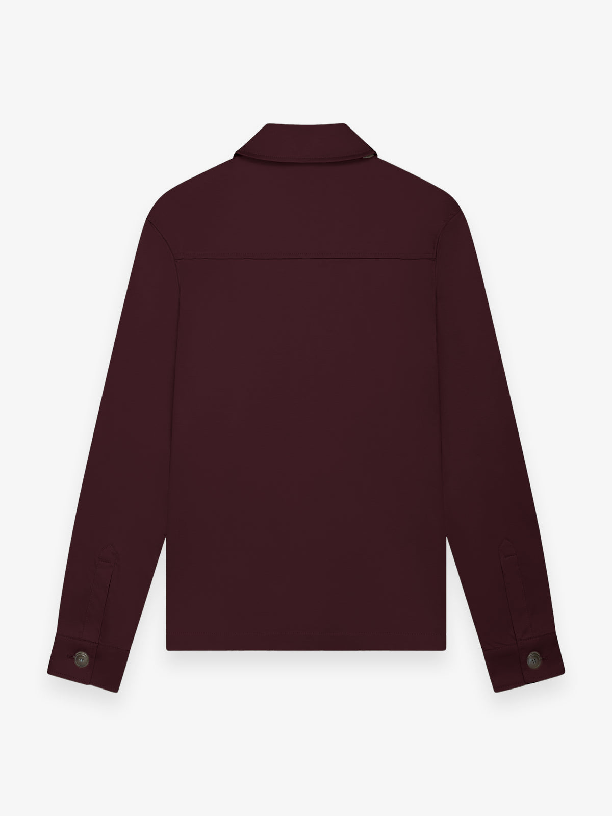 Supima Zip Overshirt | Burgundy Red