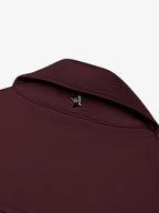 Supima Zip Overshirt | Burgundy Red