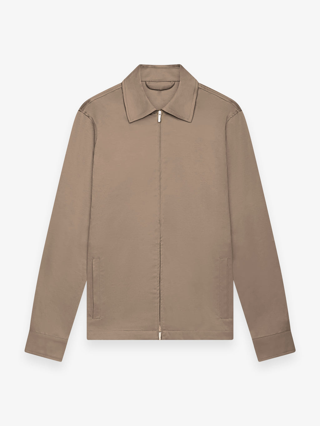 Supima Zip Overshirt | Lead Grey