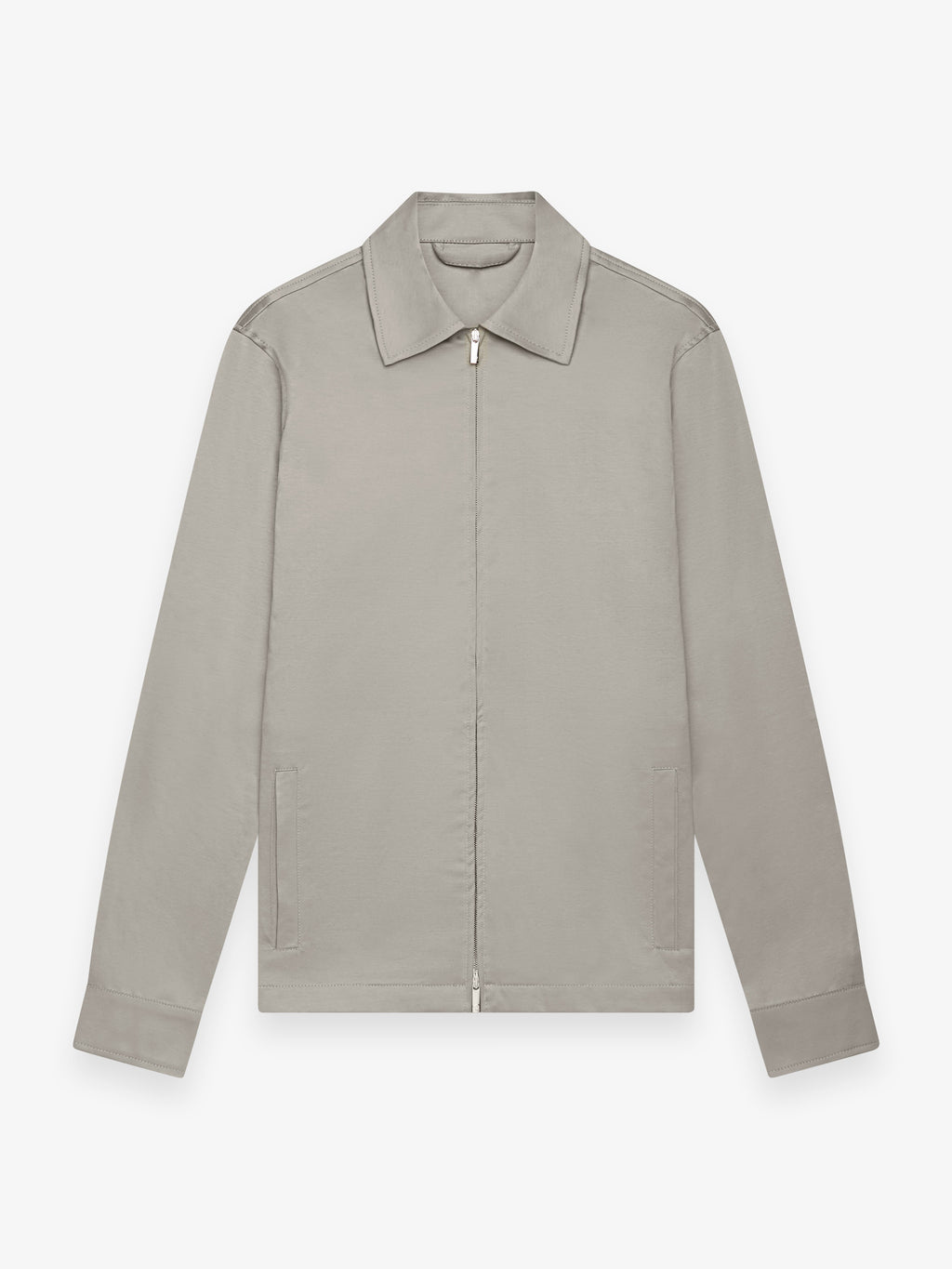 Supima Zip Overshirt | Granite