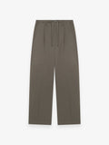 Wool Stretch Barrel Leg Trousers | Taupe