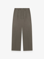 Wool Stretch Barrel Leg Trousers | Taupe