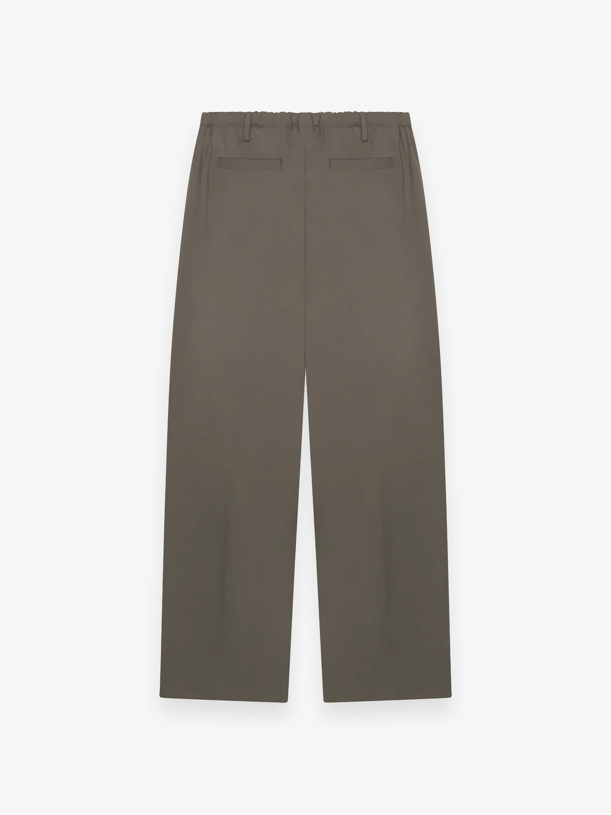 Wool Stretch Barrel Leg Trousers | Taupe