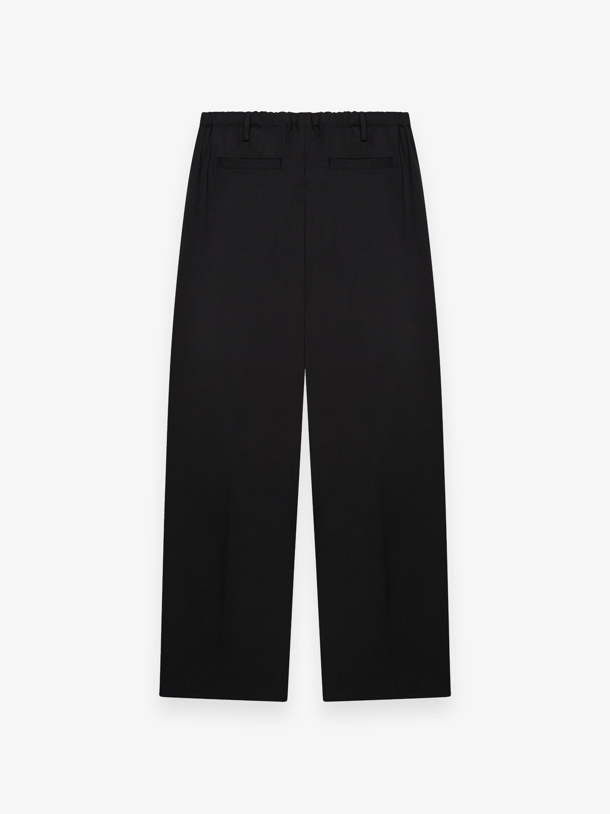 Wool Stretch Barrel Leg Trousers | Black