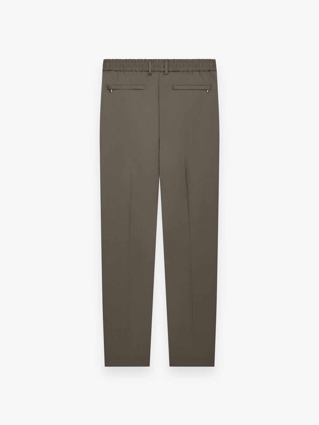 Wool Stretch Tapered Trousers | Taupe