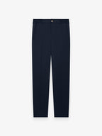 Wool Stretch Tapered Trousers | Dark Navy
