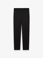 Wool Stretch Tapered Trousers | Black