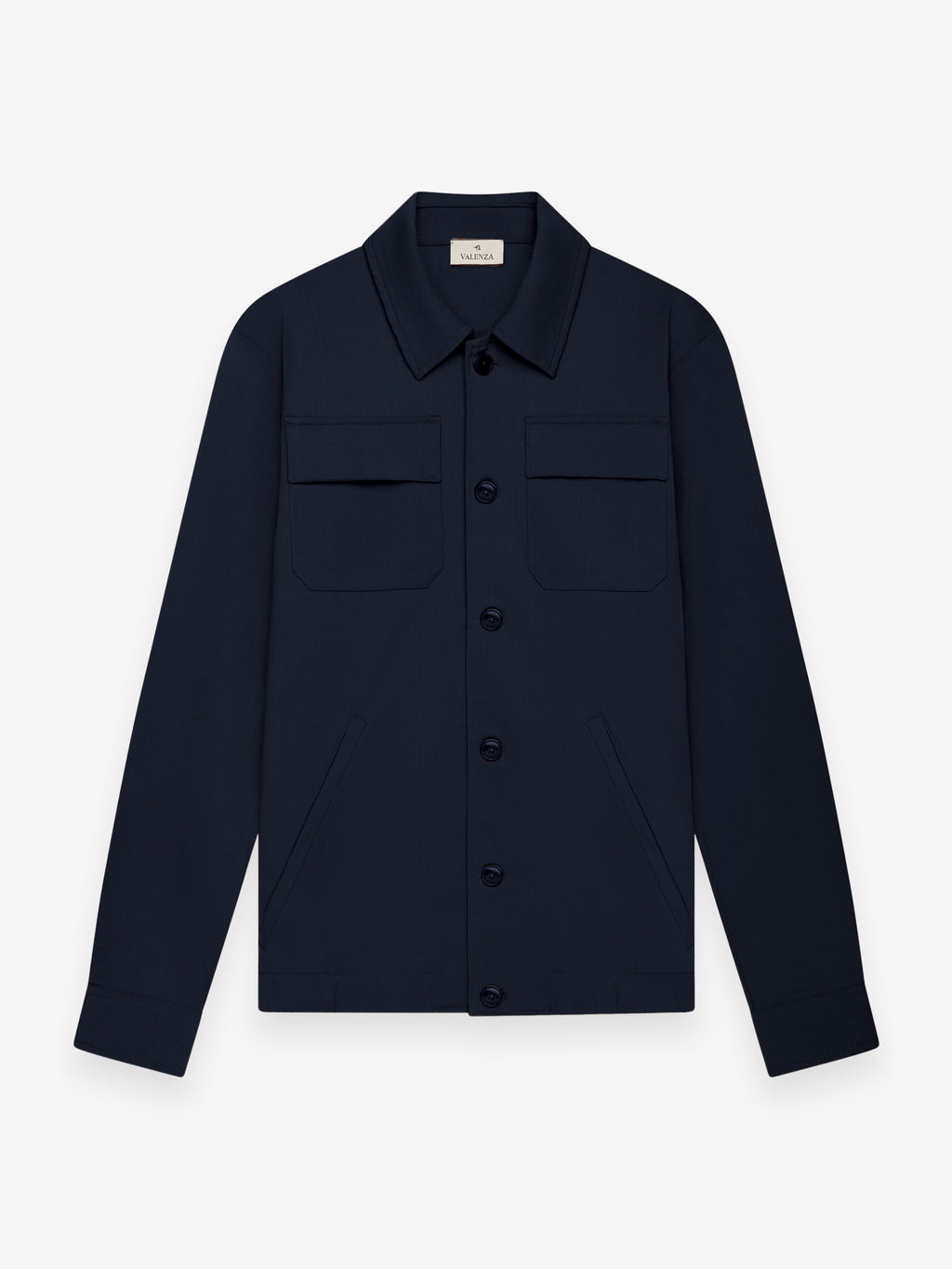 Wool Stretch Bowling Jacket | Dark Navy