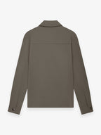 Wool Stretch Bowling Jacket | Taupe