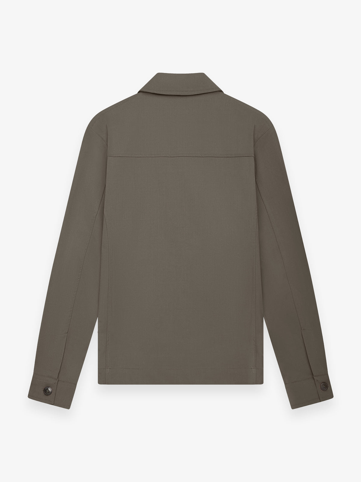 Wool Stretch Bowling Jacket | Taupe