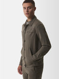 Wool Stretch Bowling Jacket | Taupe