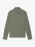Wool Stretch Zip Overshirt | Sage Green